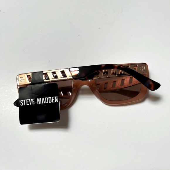 New Original STEVE MADDEN Dason Mirror Sunglasses Pink Tortoise Shell Acetate